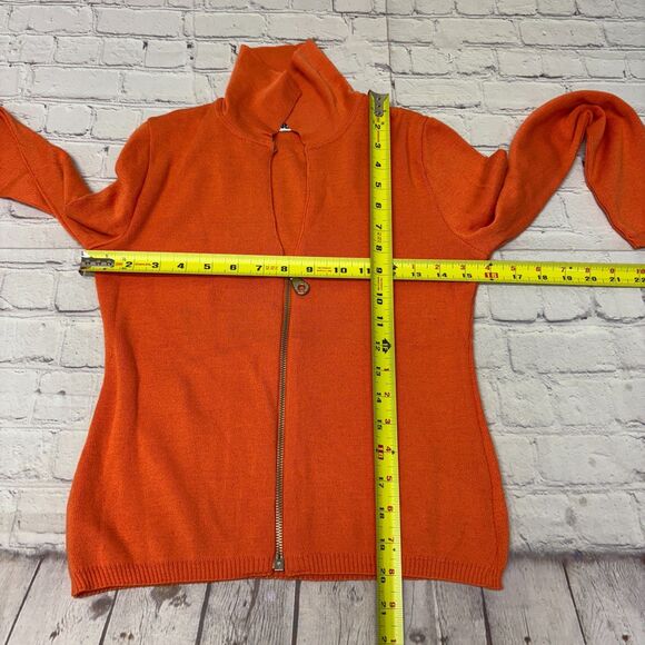Iceberg Women Full Zip Knit Sweater Top Size Medium Wool Blend Italy D033 -13 - Picture 2 of 16